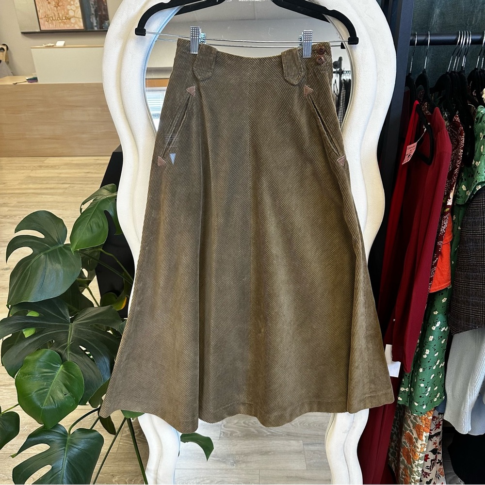 Ralph Lauren Tan Midi Skirt